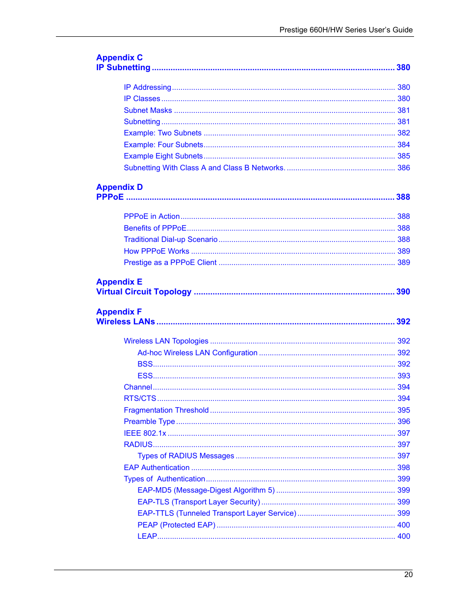 ZyXEL Communications 660HW Series User Manual | Page 21 / 460