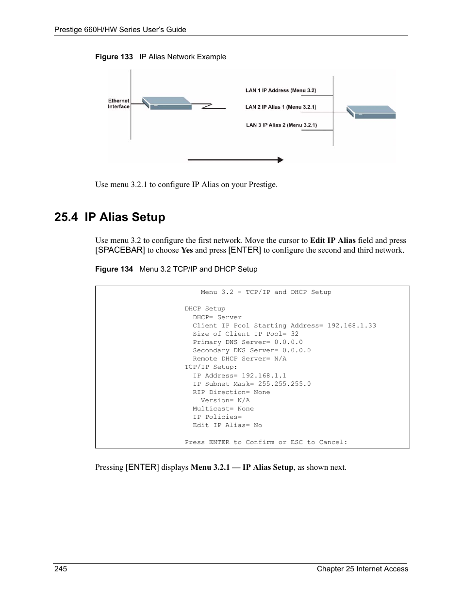 4 ip alias setup | ZyXEL Communications 660HW Series User Manual | Page 246 / 460