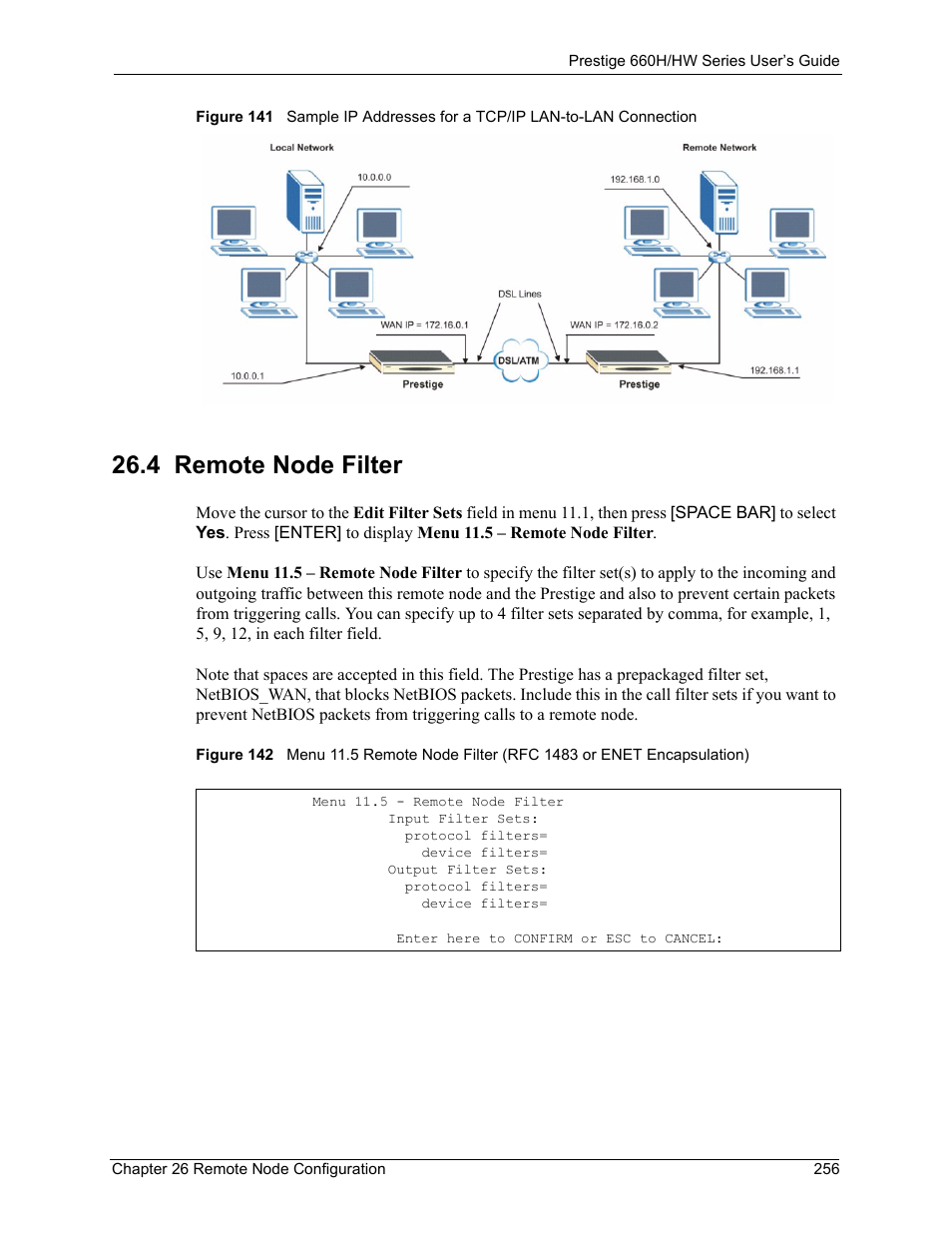 4 remote node filter | ZyXEL Communications 660HW Series User Manual | Page 257 / 460