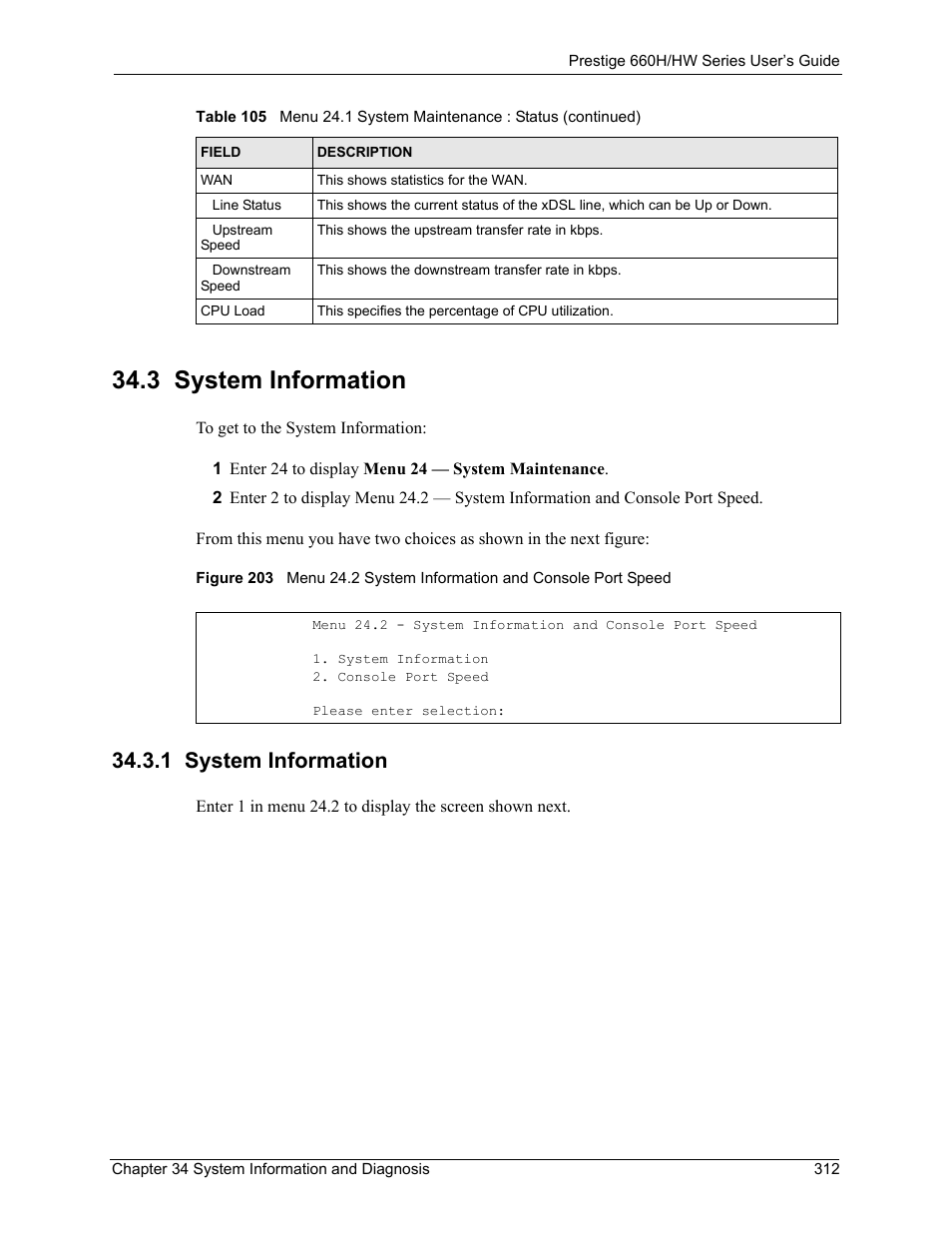 3 system information, 1 system information | ZyXEL Communications 660HW Series User Manual | Page 313 / 460