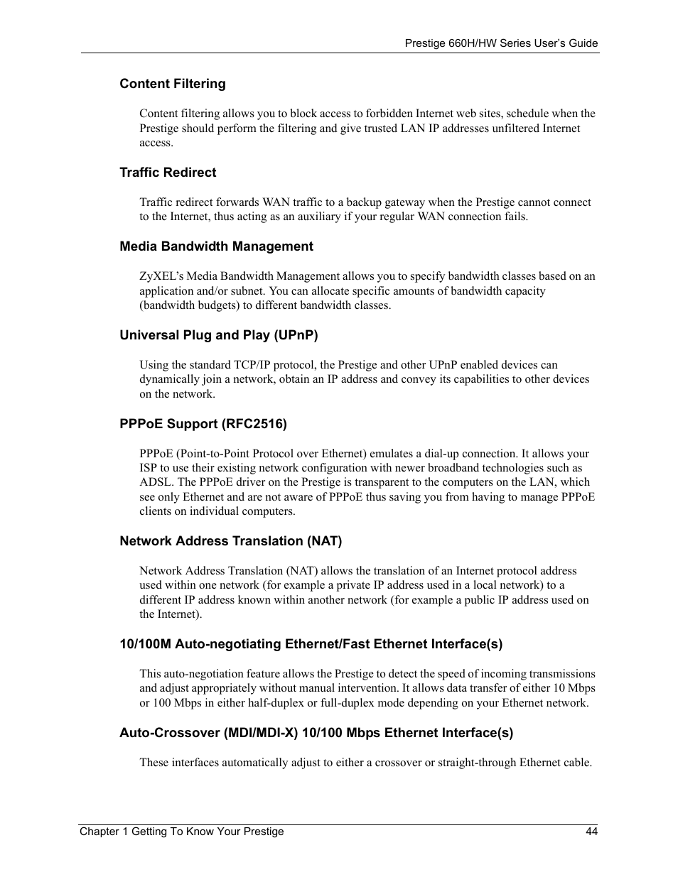 ZyXEL Communications 660HW Series User Manual | Page 45 / 460