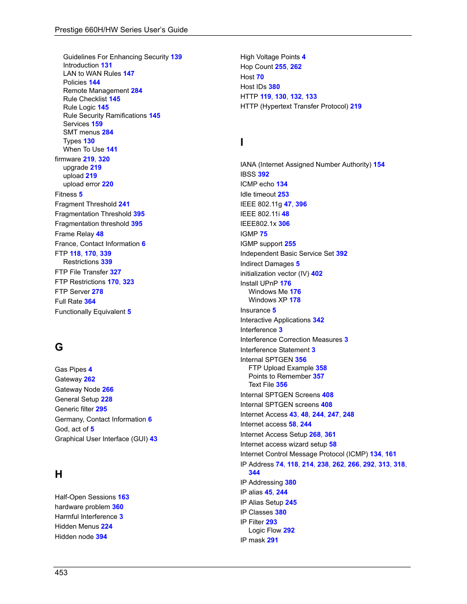 ZyXEL Communications 660HW Series User Manual | Page 454 / 460