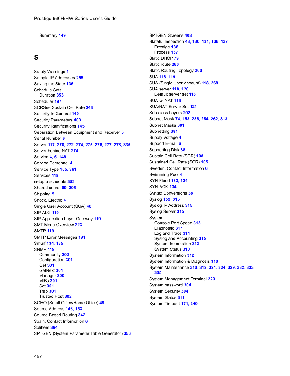 ZyXEL Communications 660HW Series User Manual | Page 458 / 460