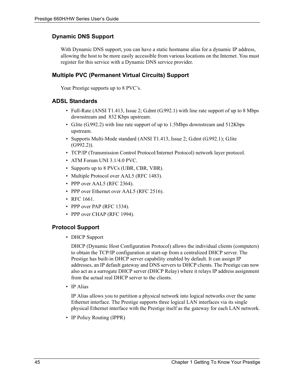 ZyXEL Communications 660HW Series User Manual | Page 46 / 460