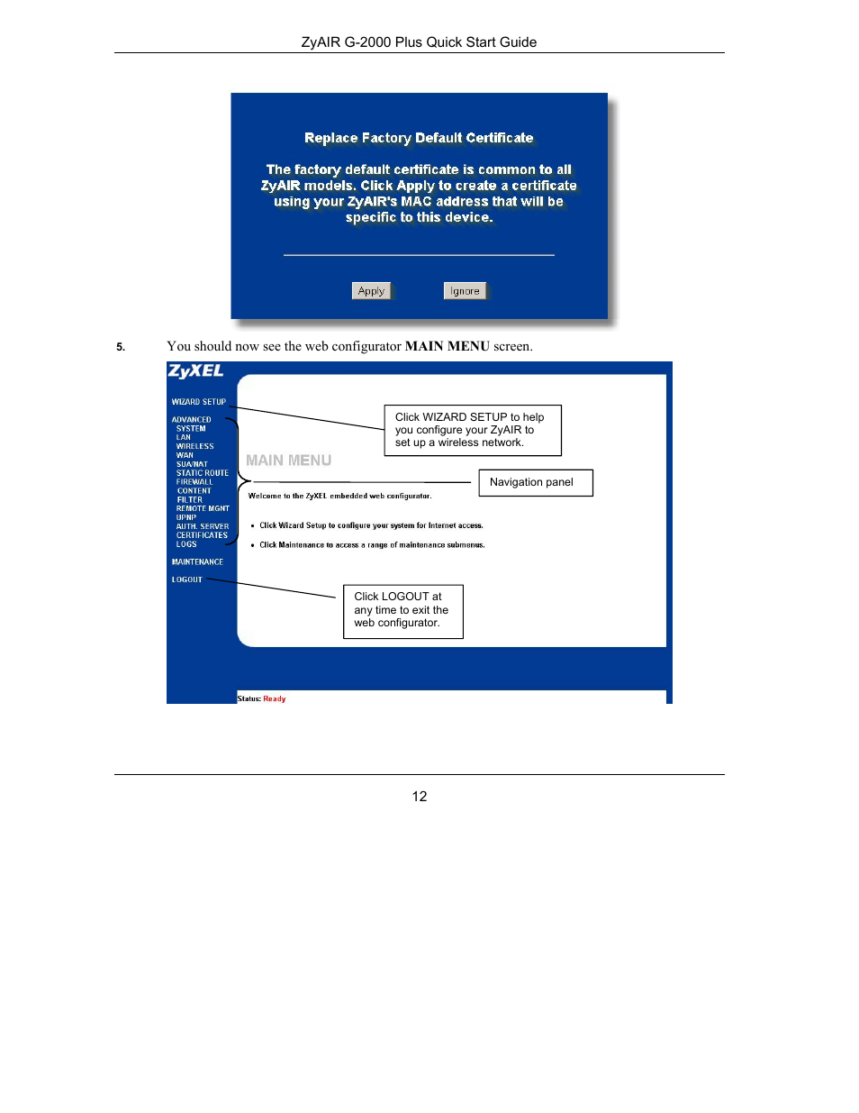 ZyXEL Communications Bridge/Router G-2000s User Manual | Page 12 / 22