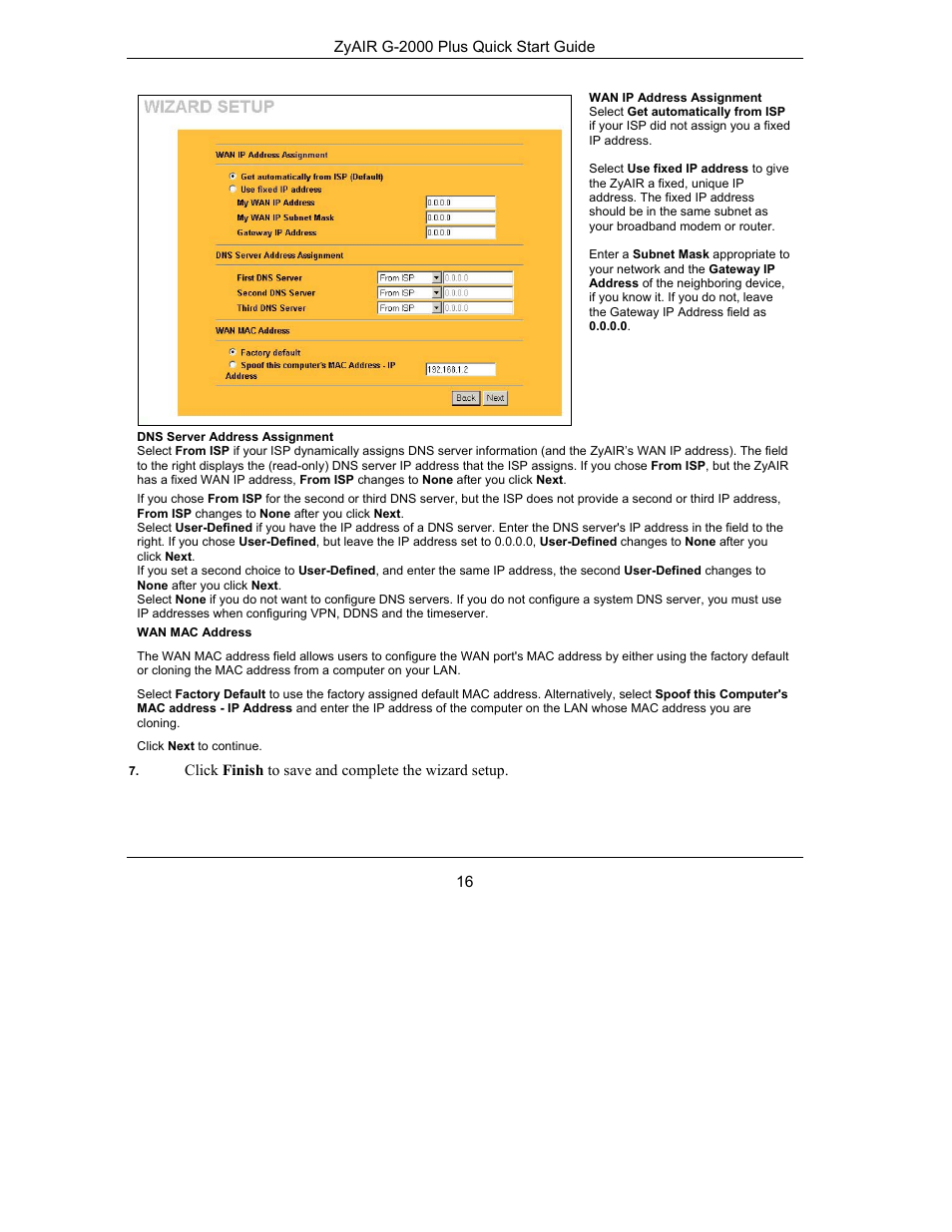 ZyXEL Communications Bridge/Router G-2000s User Manual | Page 16 / 22