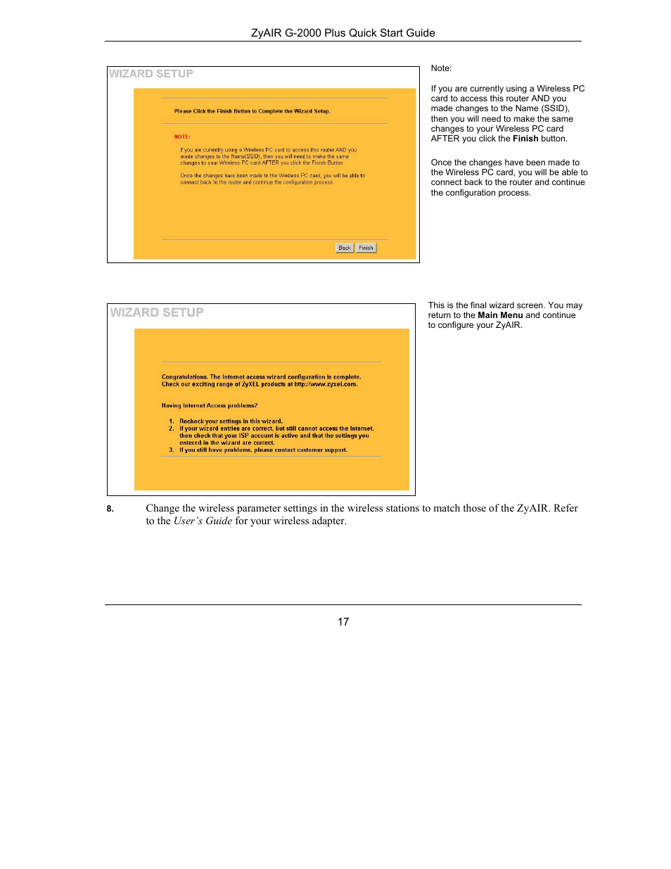 ZyXEL Communications Bridge/Router G-2000s User Manual | Page 17 / 22