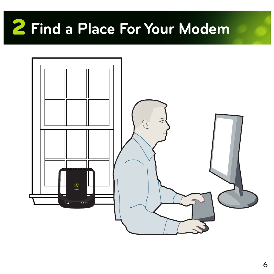 Find a place for your modem | ZyXEL Communications WiMAX XOHM User Manual | Page 6 / 12