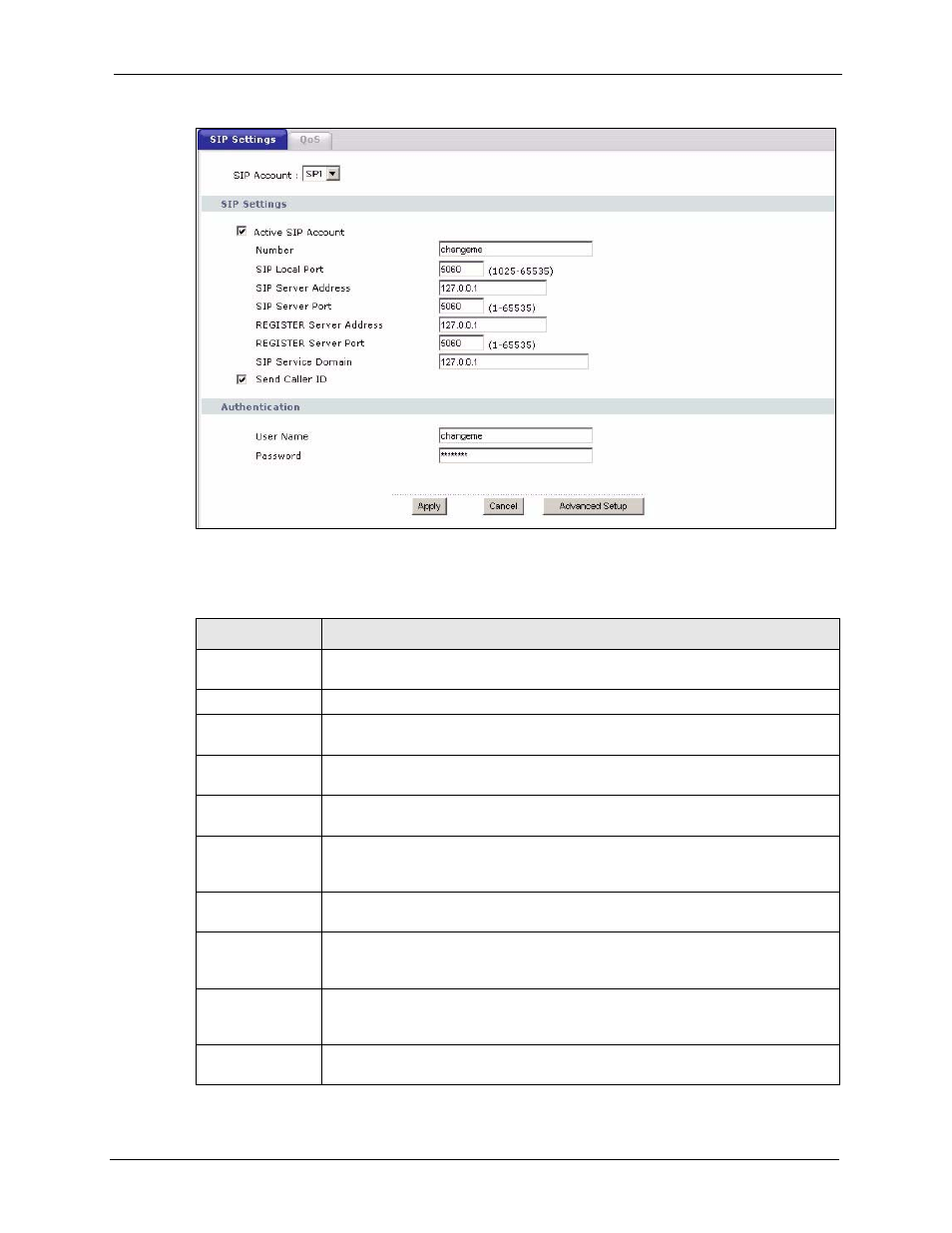 Figure 76 voip > sip > sip settings, Table 60 voip > sip > sip settings | ZyXEL Communications P-2302HWL-P1 Series User Manual | Page 147 / 337