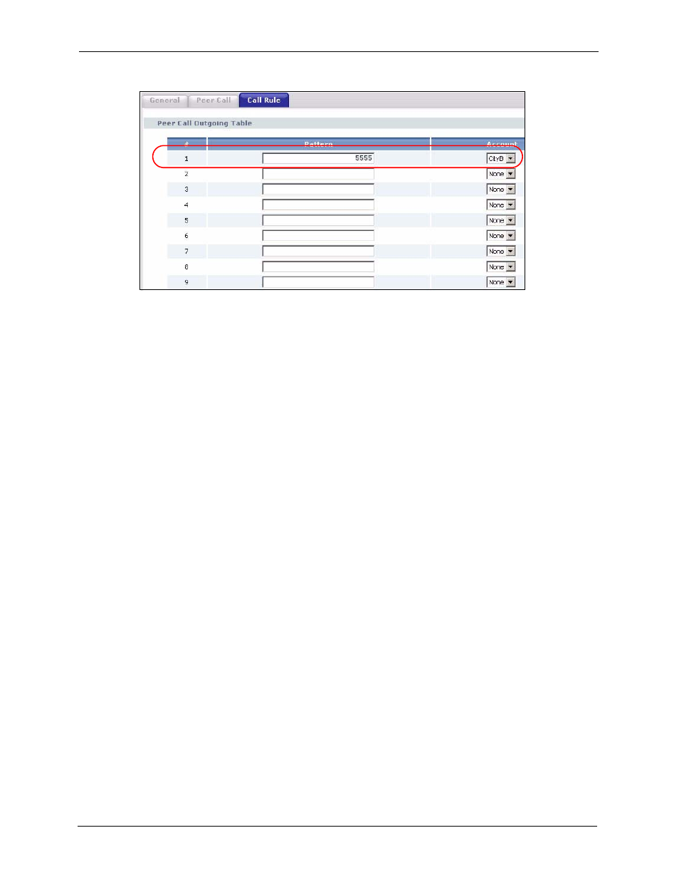 3 configuration details: incoming, Figure 100 pstn to pstn example - call rule | ZyXEL Communications P-2302HWL-P1 Series User Manual | Page 186 / 337
