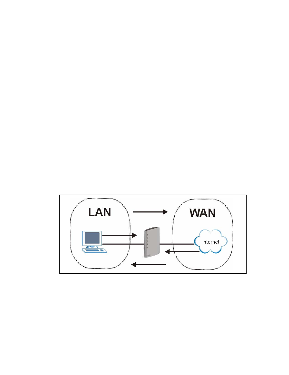 4 the firewall, nat and remote management, 1 lan-to-wan rules, Figure 102 firewall rule directions | ZyXEL Communications P-2302HWL-P1 Series User Manual | Page 190 / 337