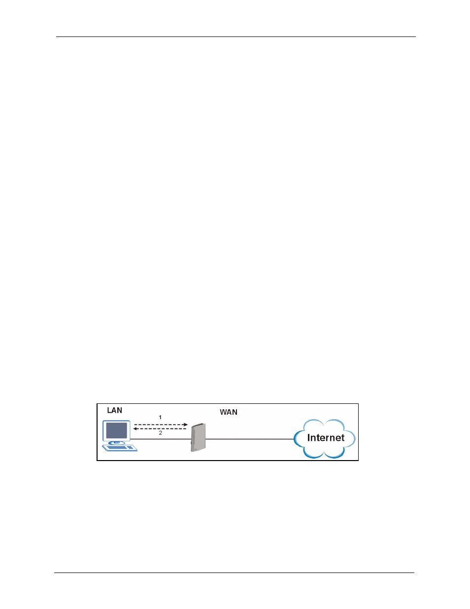 2 wan-to-lan rules, 2 triangle route, 1 the “triangle route” problem | Figure 103 ideal firewall setup | ZyXEL Communications P-2302HWL-P1 Series User Manual | Page 191 / 337
