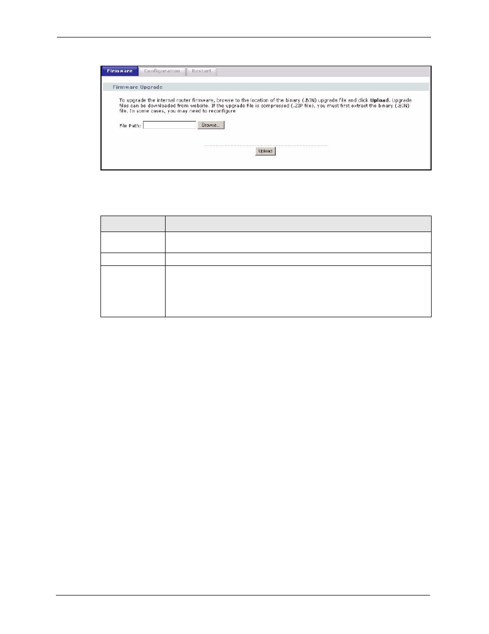 2 firmware upload screens, Figure 145 maintenance > tools > firmware, Table 125 maintenance > tools > firmware | ZyXEL Communications P-2302HWL-P1 Series User Manual | Page 266 / 337