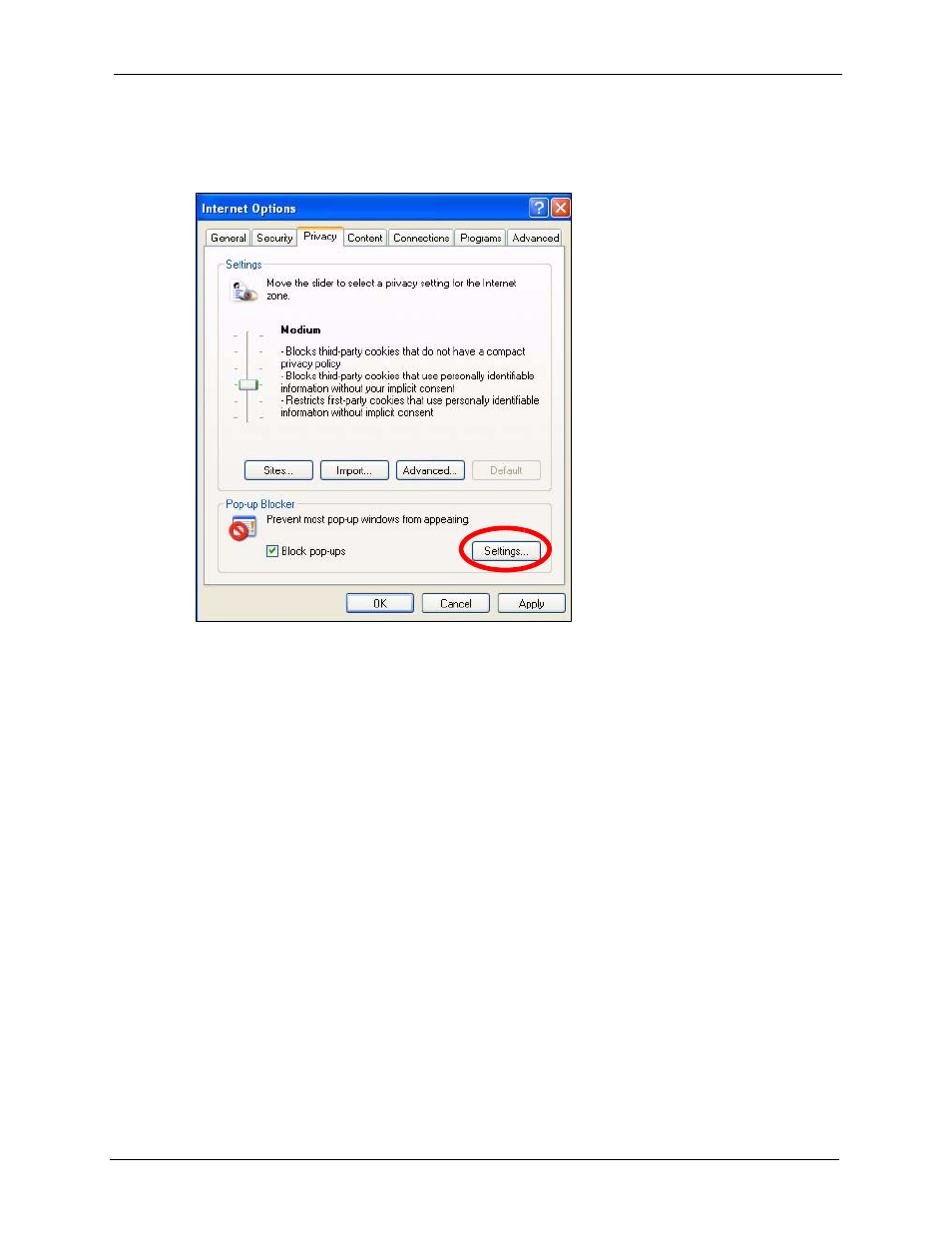 Figure 155 internet options | ZyXEL Communications P-2302HWL-P1 Series User Manual | Page 275 / 337