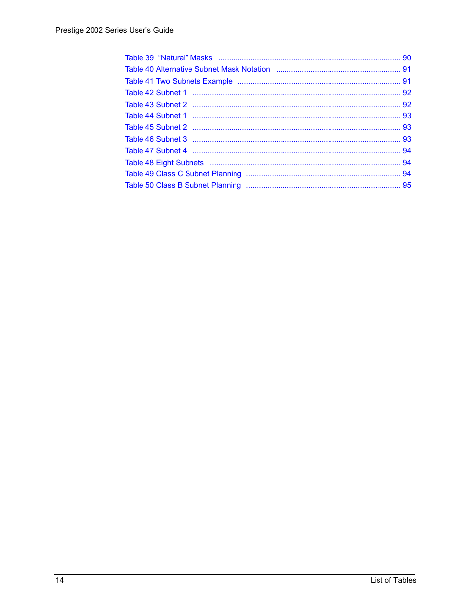 ZyXEL Communications 2002 Series User Manual | Page 14 / 102