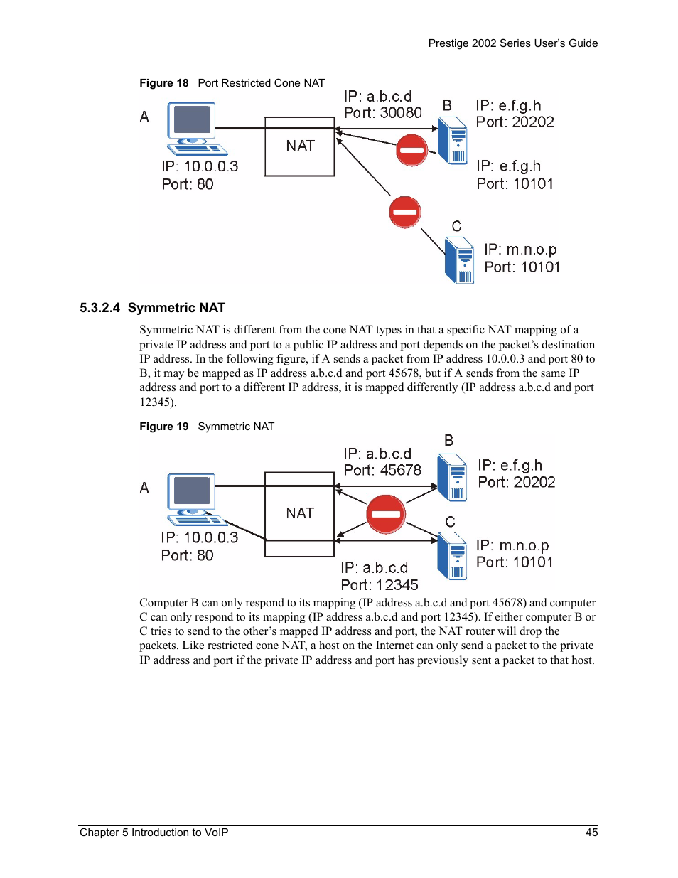 4 symmetric nat | ZyXEL Communications 2002 Series User Manual | Page 45 / 102