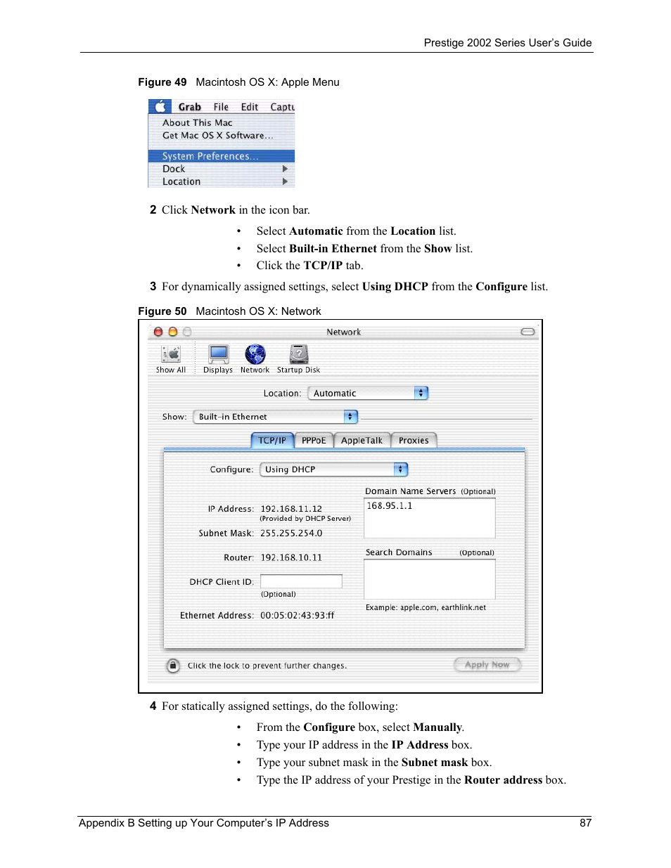 ZyXEL Communications 2002 Series User Manual | Page 87 / 102