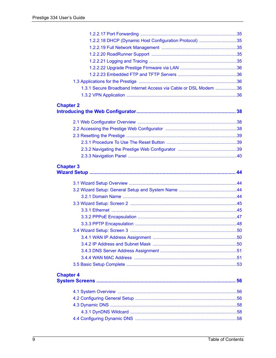 ZyXEL Communications P-334 User Manual | Page 10 / 366