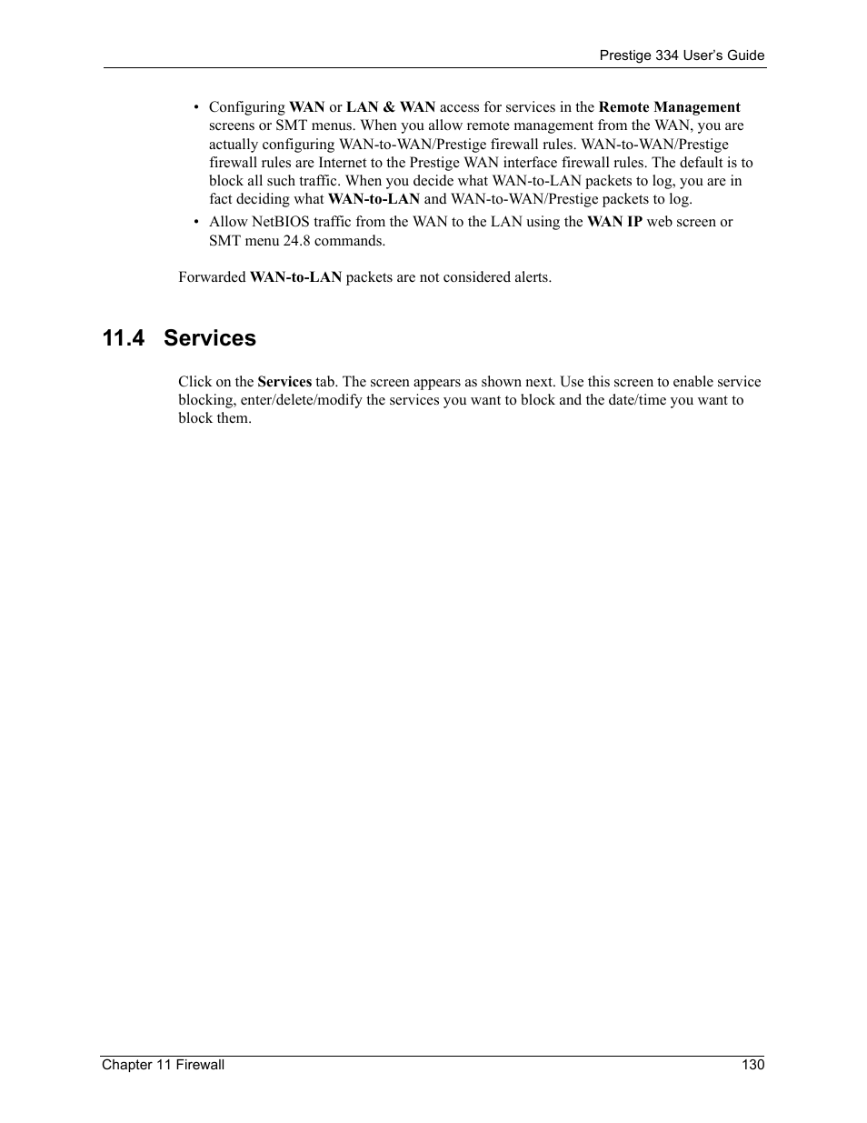 4 services | ZyXEL Communications P-334 User Manual | Page 131 / 366