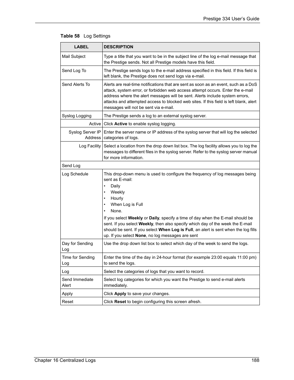 ZyXEL Communications P-334 User Manual | Page 189 / 366