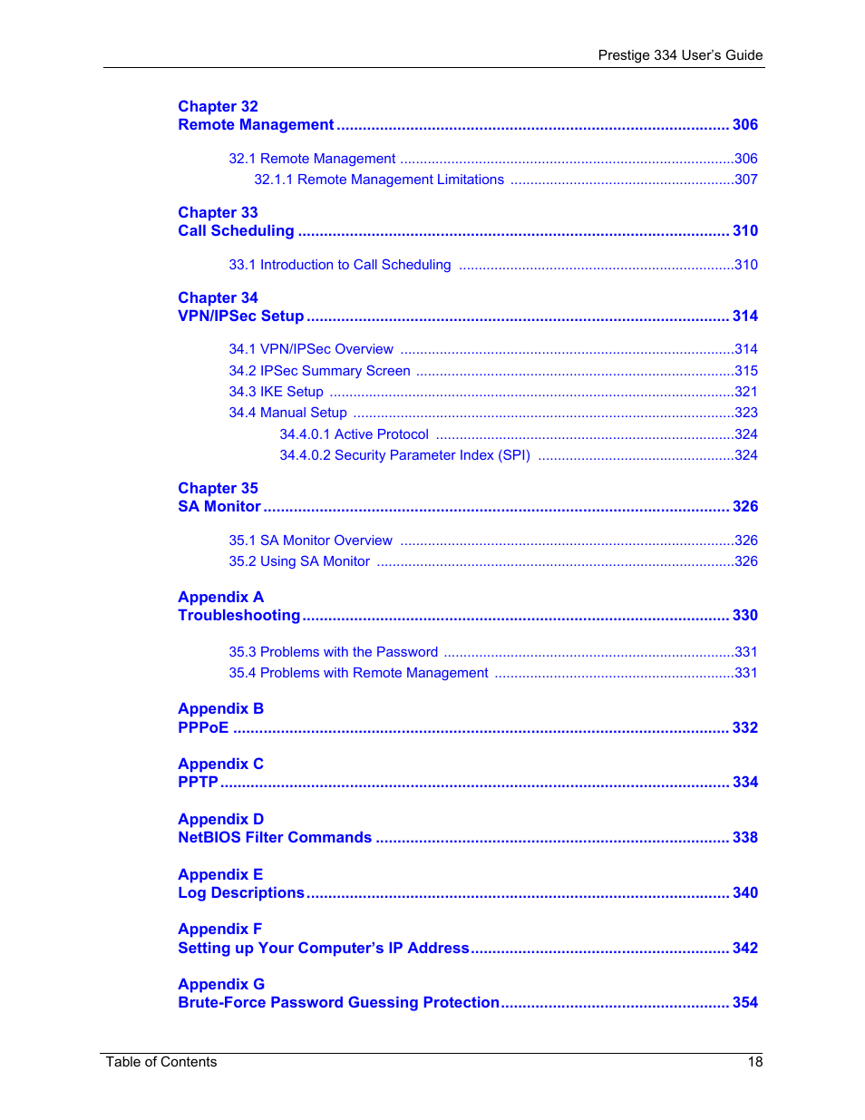 ZyXEL Communications P-334 User Manual | Page 19 / 366