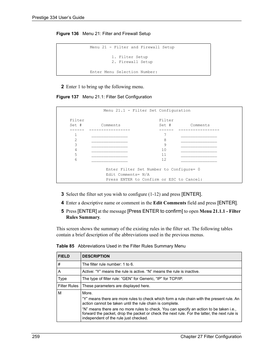 ZyXEL Communications P-334 User Manual | Page 260 / 366