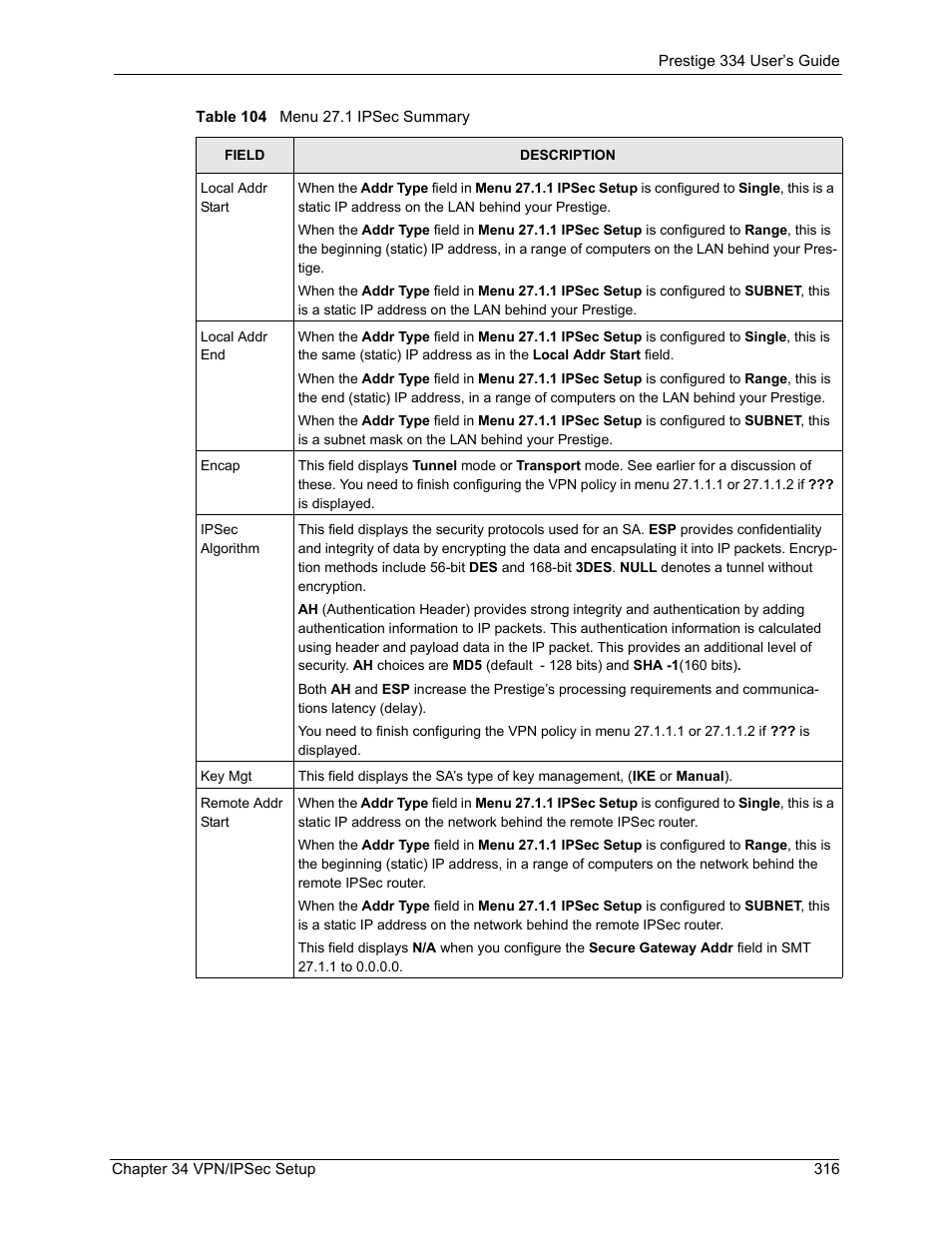 ZyXEL Communications P-334 User Manual | Page 317 / 366