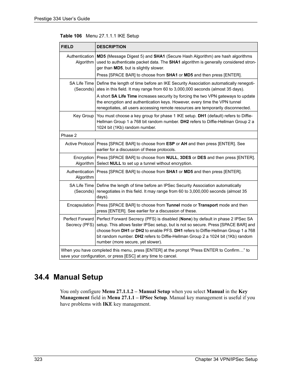 4 manual setup | ZyXEL Communications P-334 User Manual | Page 324 / 366