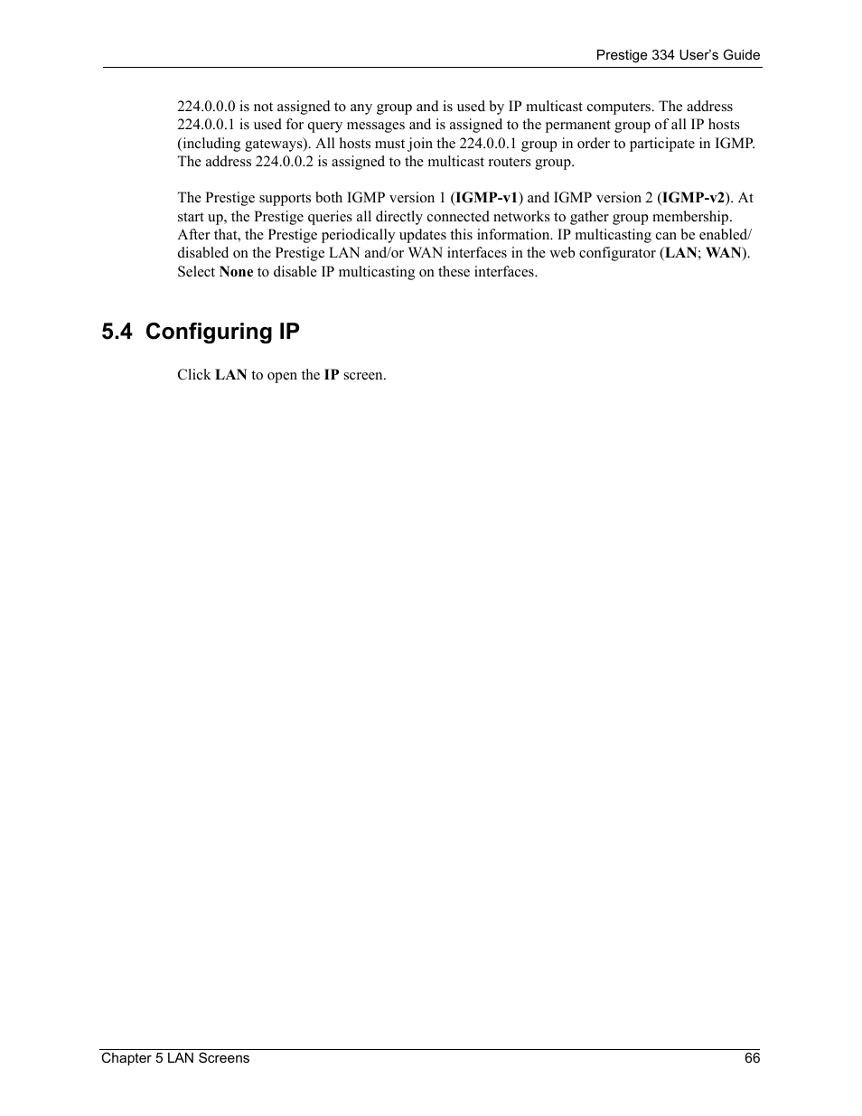 4 configuring ip | ZyXEL Communications P-334 User Manual | Page 67 / 366