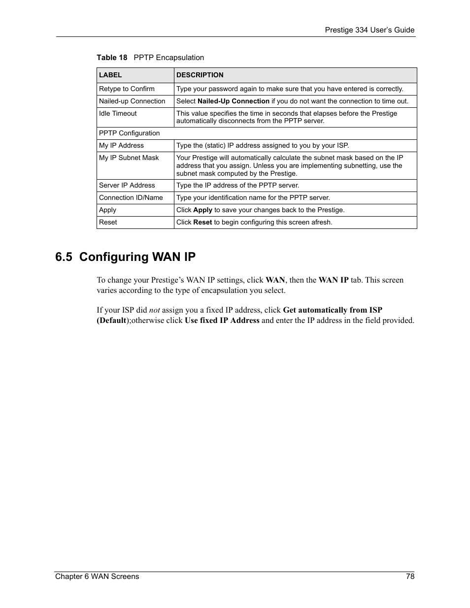 5 configuring wan ip | ZyXEL Communications P-334 User Manual | Page 79 / 366
