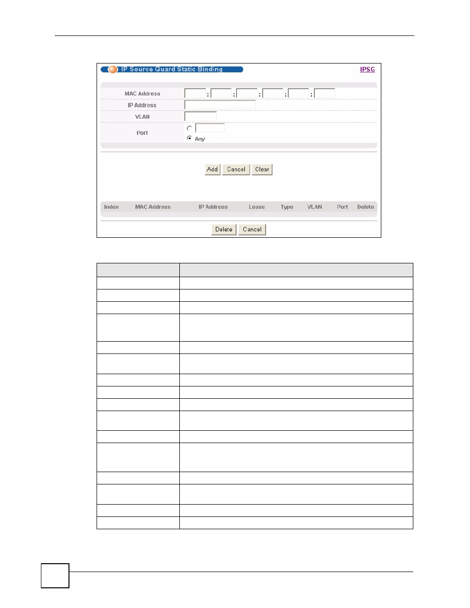 ZyXEL Communications ES-2108 Series User Manual | Page 168 / 283