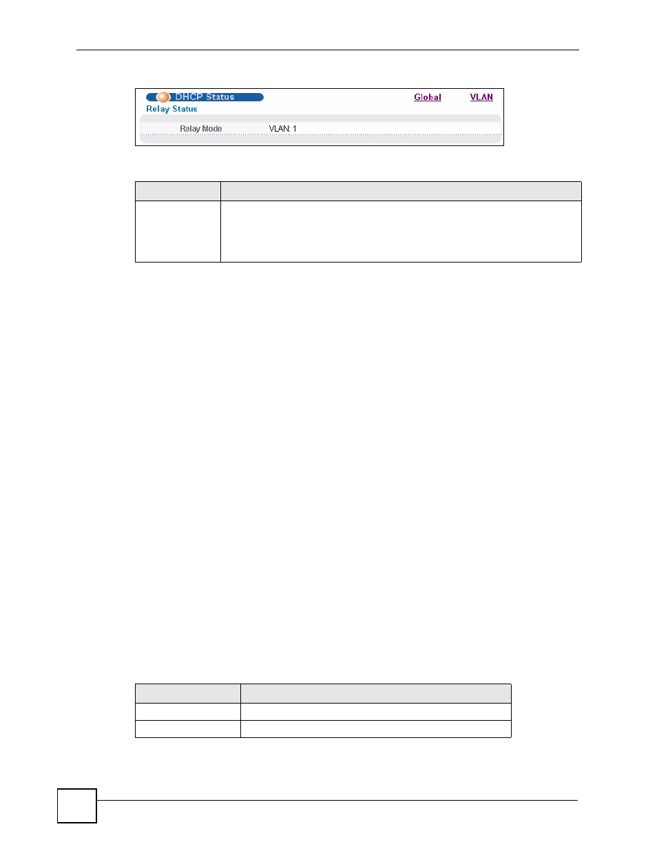 3 dhcp relay, 1 dhcp relay agent information, Figure 109 ip application > dhcp | Table 69 ip application > dhcp, Table 70 relay agent information | ZyXEL Communications ES-2108 Series User Manual | Page 190 / 283