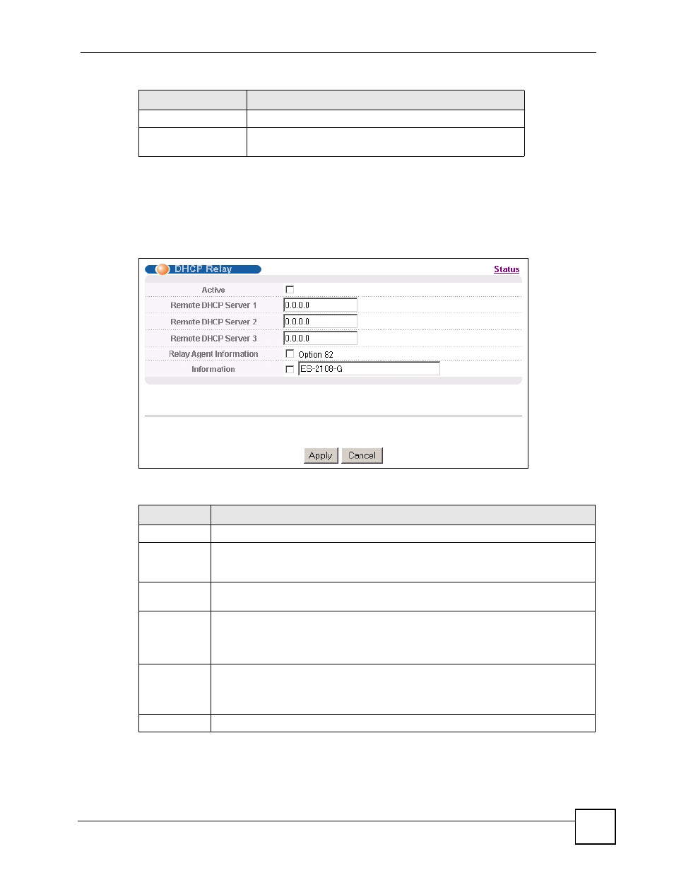 2 configuring dhcp global relay, Figure 110 ip application > dhcp > global, Table 71 ip application > dhcp > global | ZyXEL Communications ES-2108 Series User Manual | Page 191 / 283