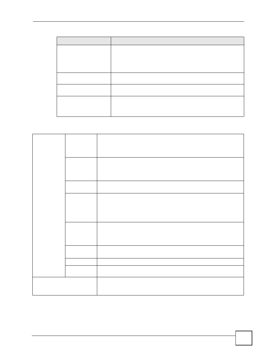 Table 105 switching specifications | ZyXEL Communications ES-2108 Series User Manual | Page 253 / 283