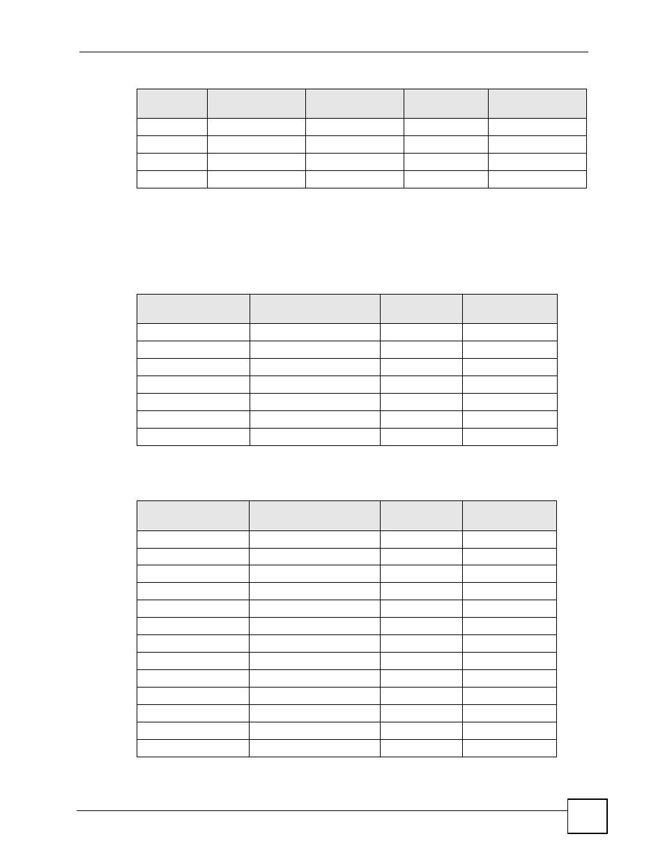 Table 116 24-bit network number subnet planning, Table 117 16-bit network number subnet planning, 263 subnet planning | ZyXEL Communications ES-2108 Series User Manual | Page 263 / 283