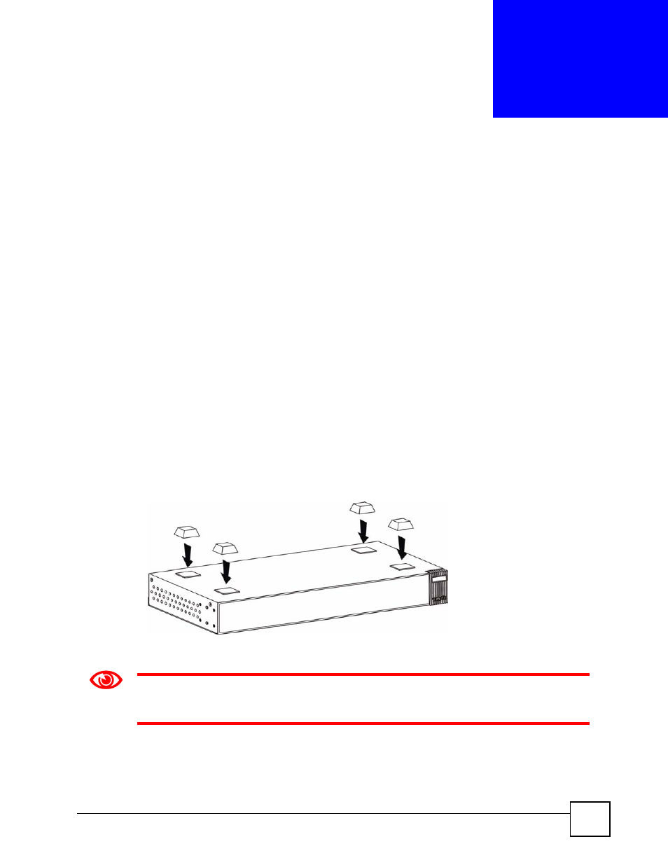 Hardware installation and connection, 1 freestanding installation, Chapter 2 hardware installation and connection | Figure 6 attaching rubber feet | ZyXEL Communications ES-2108 Series User Manual | Page 37 / 283
