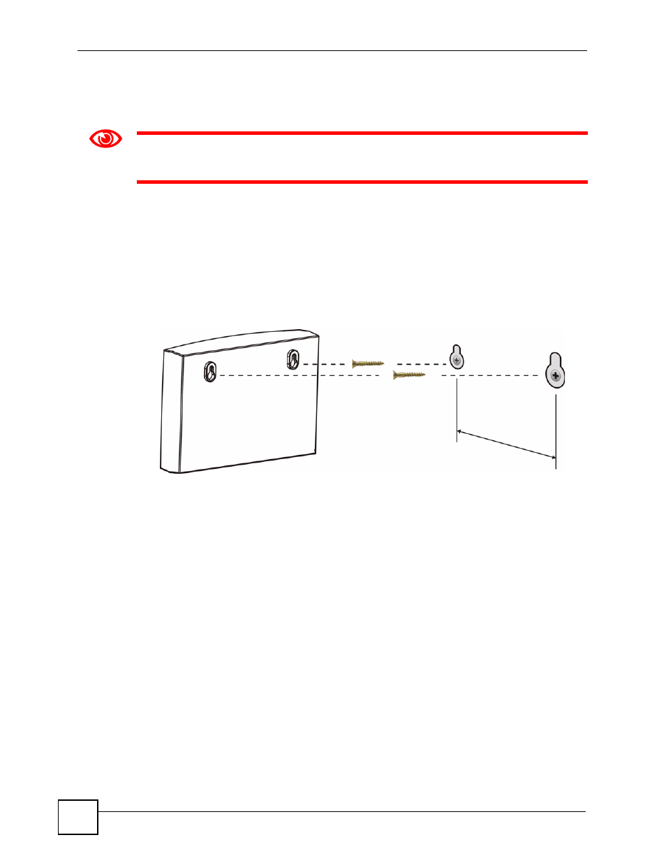 Figure 9 wall-mounting example | ZyXEL Communications ES-2108 Series User Manual | Page 40 / 283