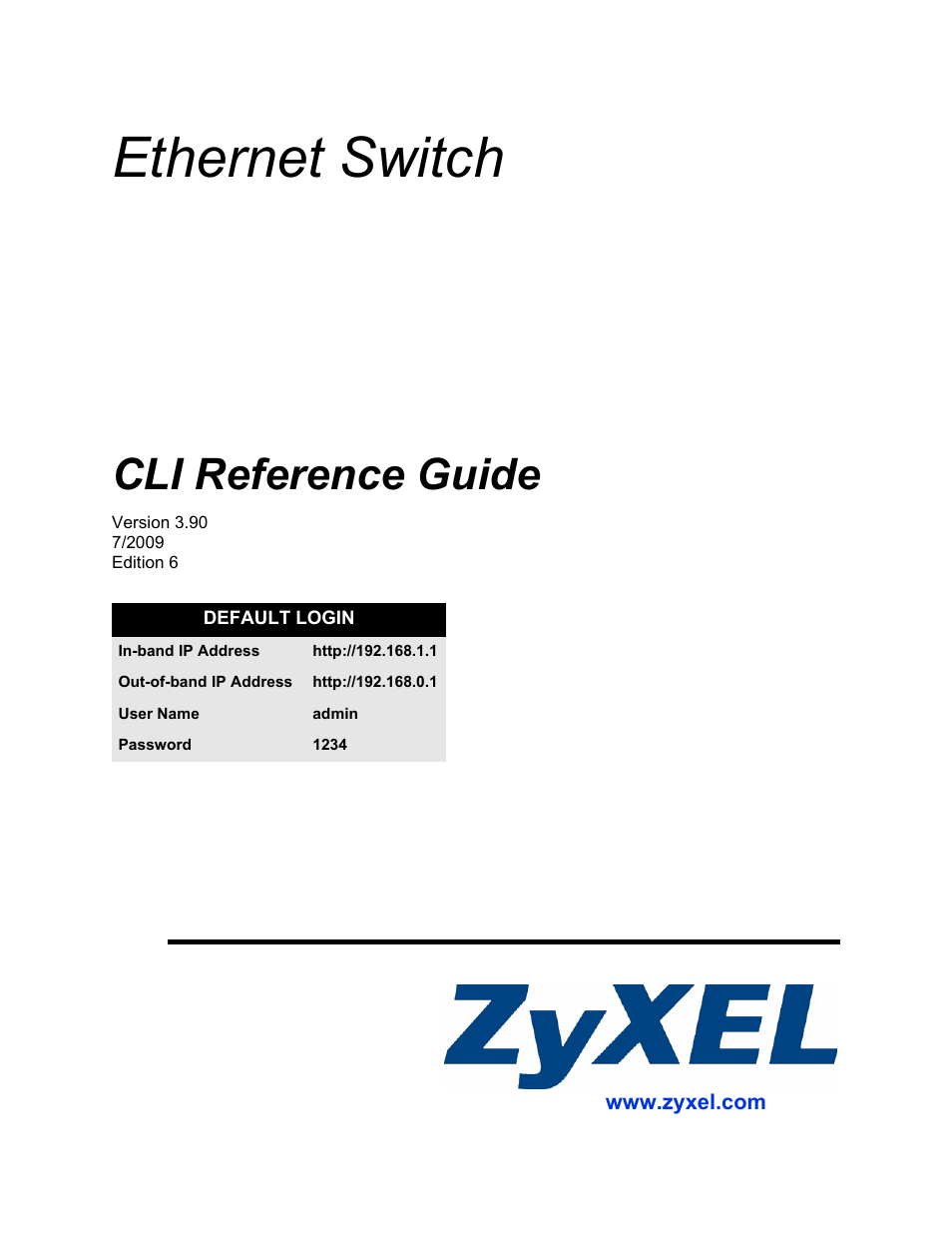 ZyXEL Communications ZyXEL Dimension ES-2024PWR User Manual | 286 pages