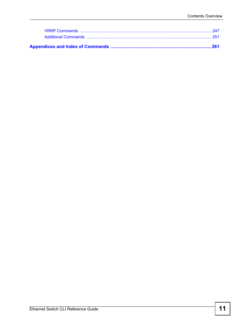 ZyXEL Communications ZyXEL Dimension ES-2024PWR User Manual | Page 11 / 286