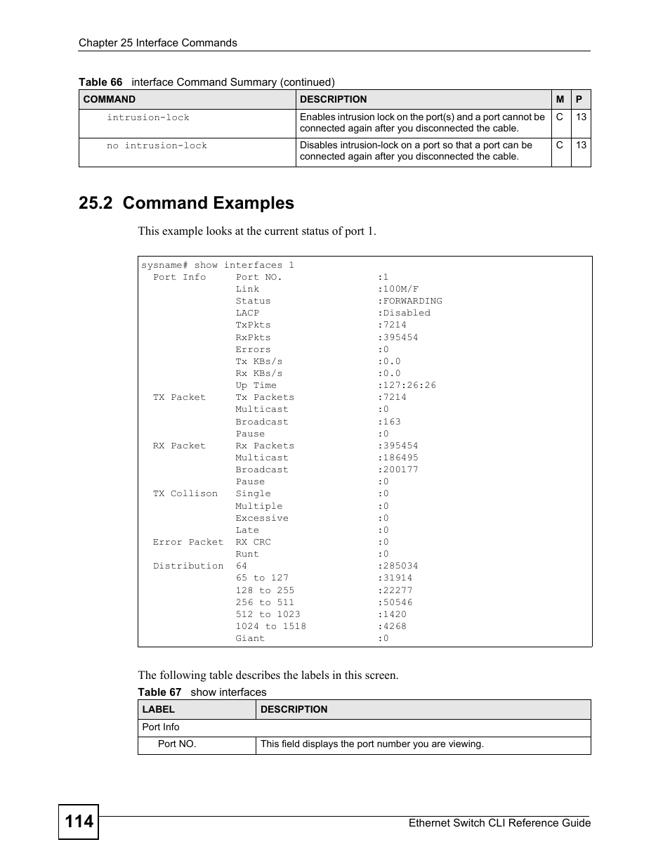 2 command examples | ZyXEL Communications ZyXEL Dimension ES-2024PWR User Manual | Page 114 / 286