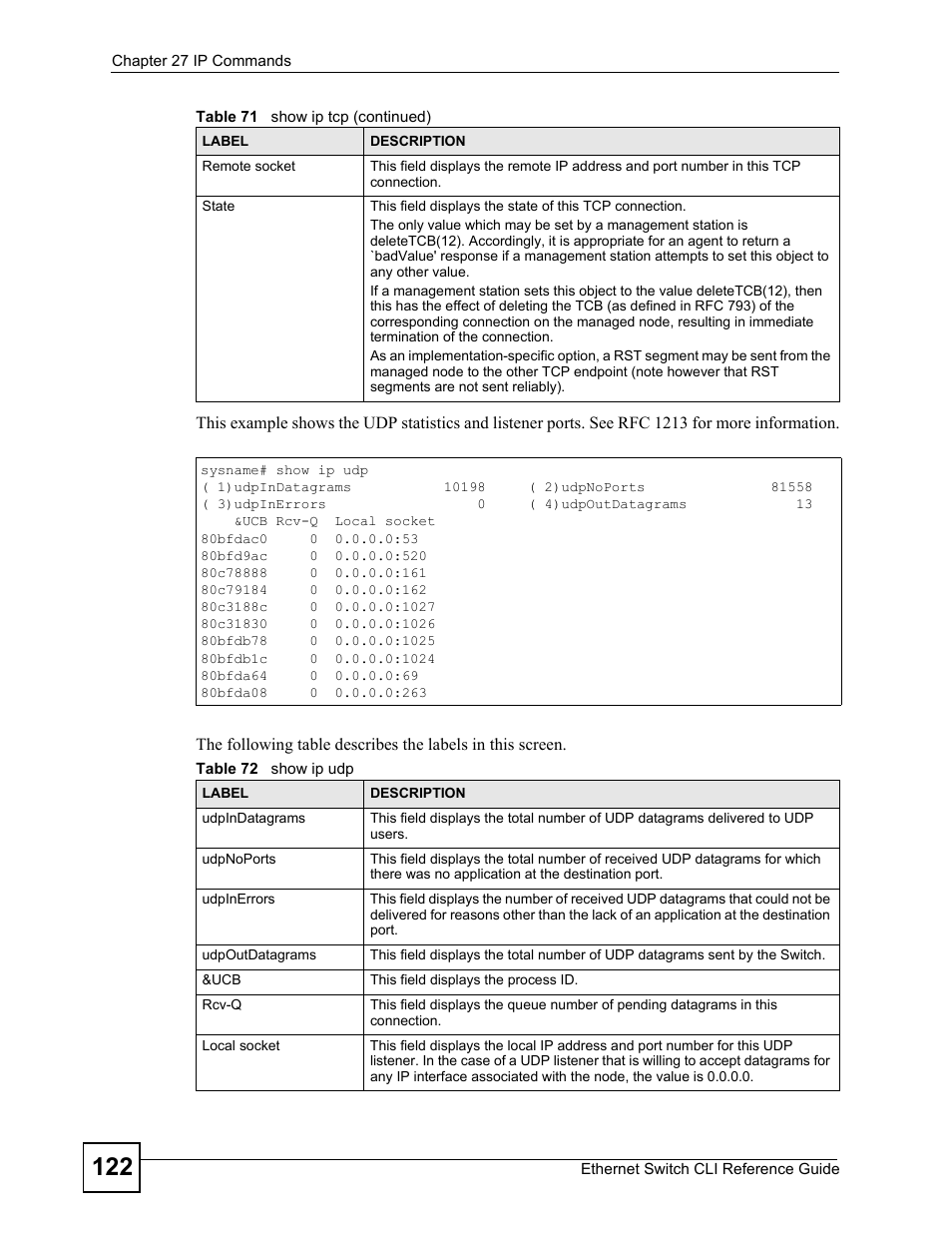 ZyXEL Communications ZyXEL Dimension ES-2024PWR User Manual | Page 122 / 286