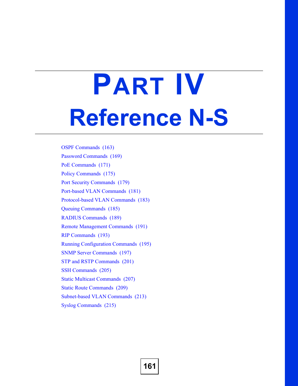 Reference n-s | ZyXEL Communications ZyXEL Dimension ES-2024PWR User Manual | Page 161 / 286