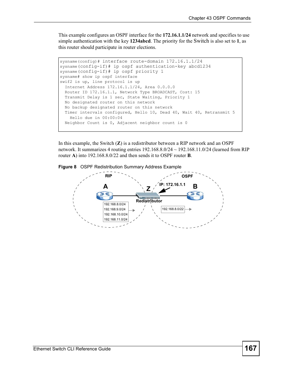 ZyXEL Communications ZyXEL Dimension ES-2024PWR User Manual | Page 167 / 286