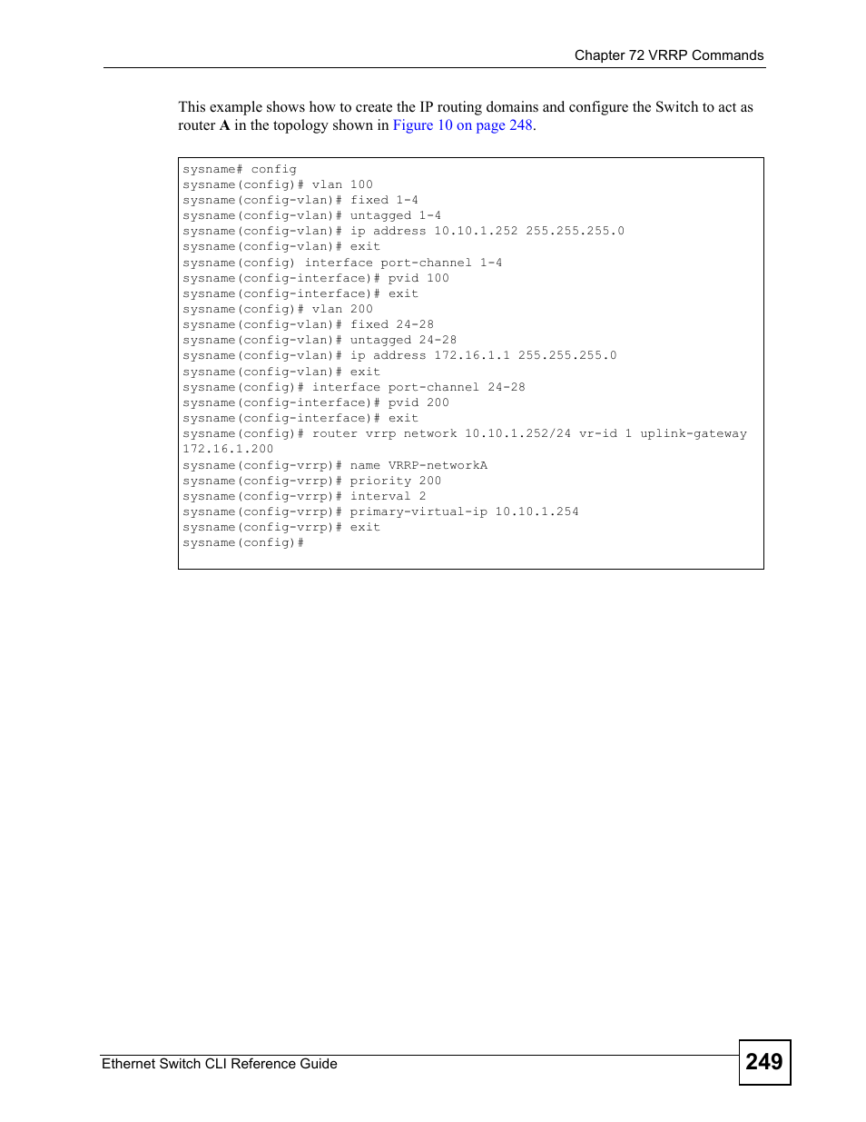 ZyXEL Communications ZyXEL Dimension ES-2024PWR User Manual | Page 249 / 286