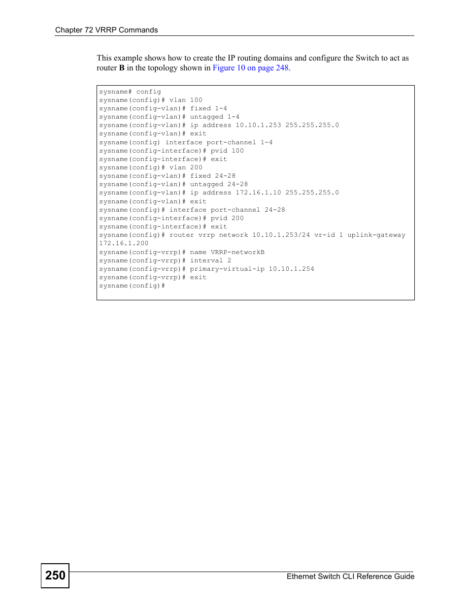 ZyXEL Communications ZyXEL Dimension ES-2024PWR User Manual | Page 250 / 286