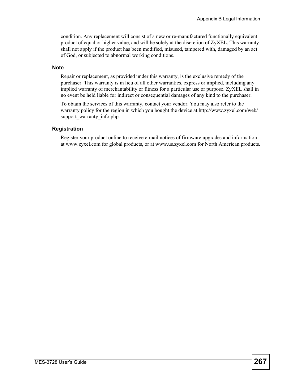 ZyXEL Communications ZyXEL Dimension ES-2024PWR User Manual | Page 267 / 286