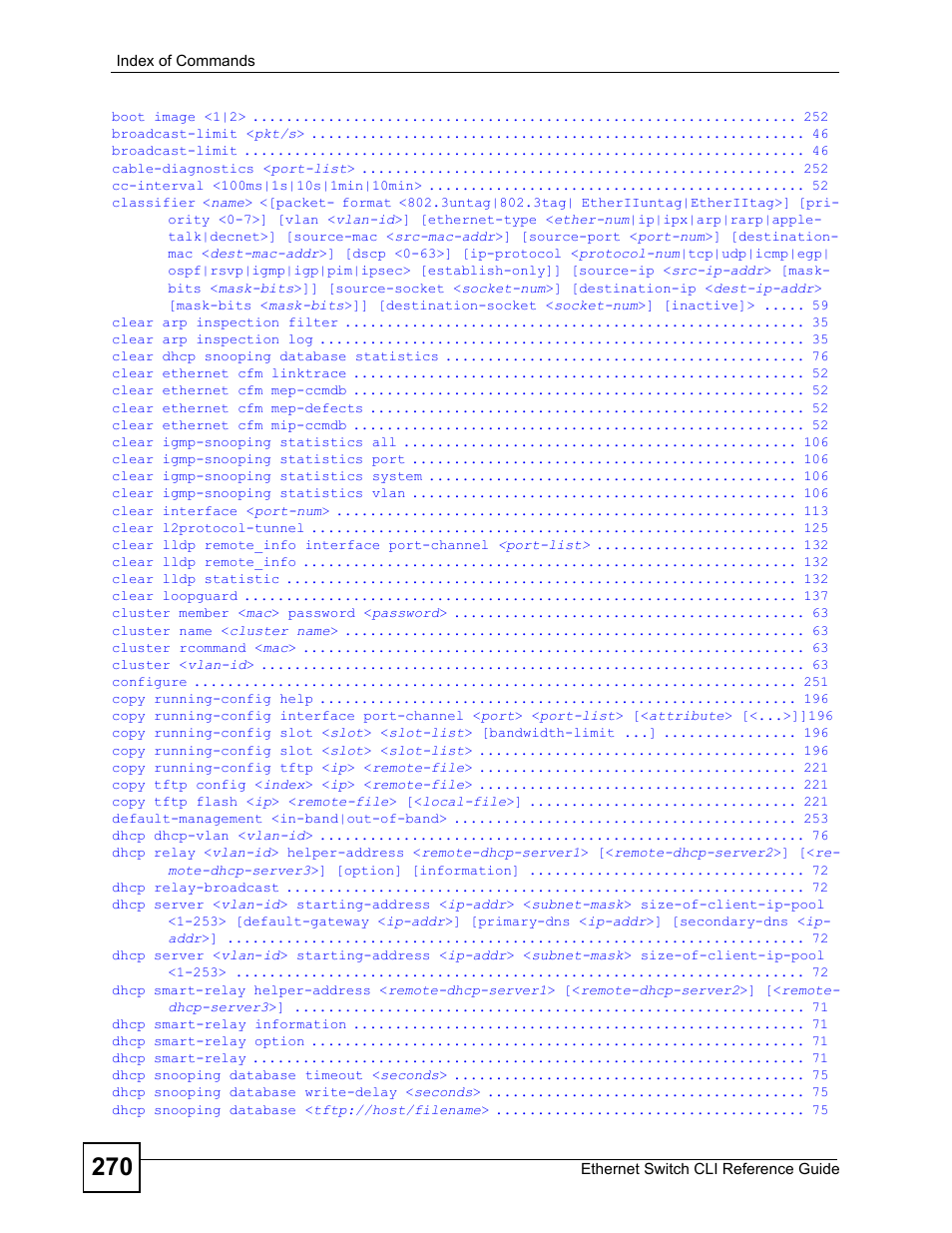 ZyXEL Communications ZyXEL Dimension ES-2024PWR User Manual | Page 270 / 286