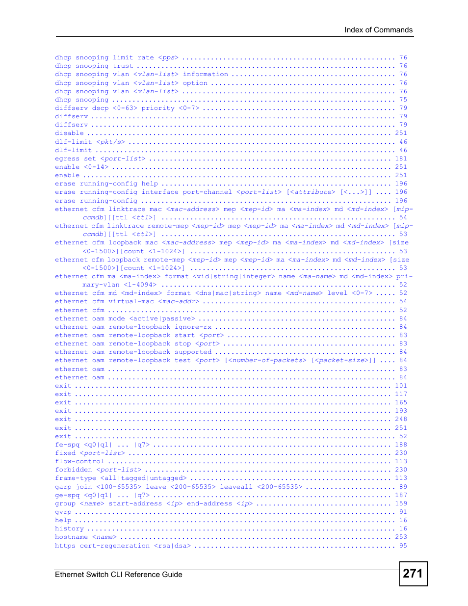 ZyXEL Communications ZyXEL Dimension ES-2024PWR User Manual | Page 271 / 286