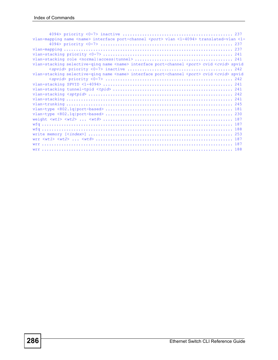 ZyXEL Communications ZyXEL Dimension ES-2024PWR User Manual | Page 286 / 286