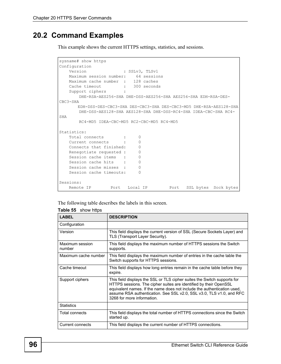 2 command examples | ZyXEL Communications ZyXEL Dimension ES-2024PWR User Manual | Page 96 / 286